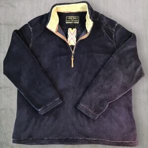 NWT True Grit Men's XL Navy Pebble Pile Sherpa Fleece 1/4 Zip Pullover Warm Cozy